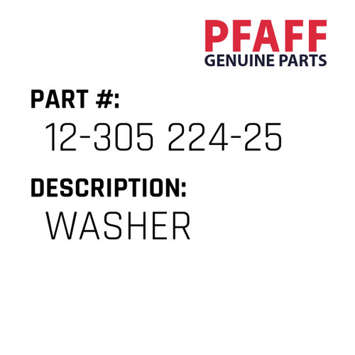 Washer - Original Pfaff Spare Part Number 12-305 224-25