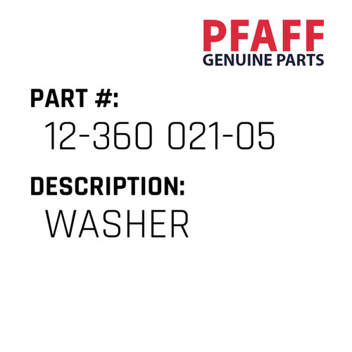 Washer - Original Pfaff Spare Part Number 12-360 021-05