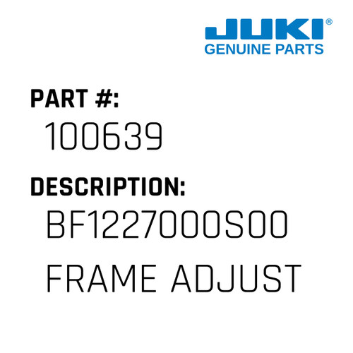 Bf1227000S00 Frame Adjusting Screw Set - Juki #100639 Genuine Juki Part
