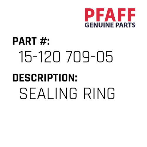 Sealing Ring - Original Pfaff Spare Part Number 15-120 709-05