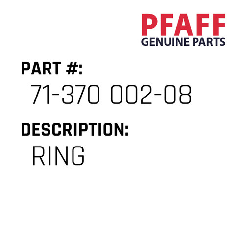 Ring - Original Pfaff Spare Part Number 71-370 002-08