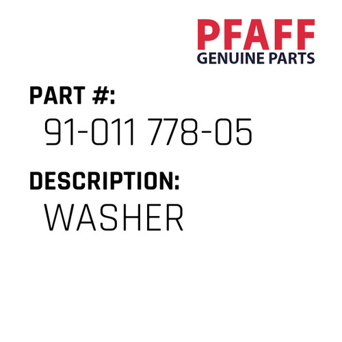 Washer - Original Pfaff Spare Part Number 91-011 778-05