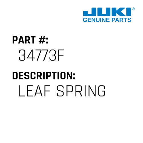 Leaf Spring - Juki #34773F Genuine Juki Part
