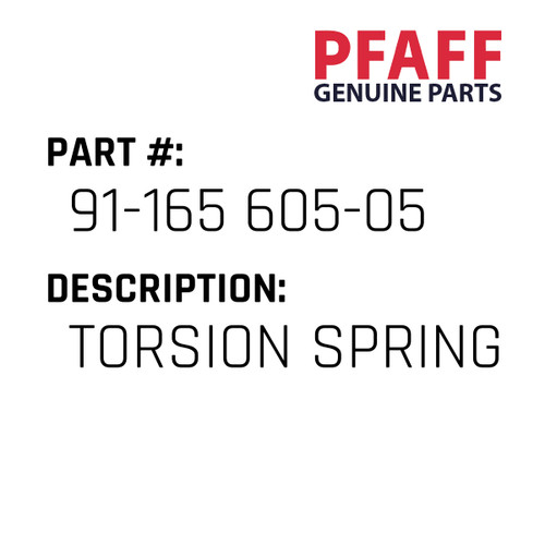 Torsion Spring - Original Pfaff Spare Part Number 91-165 605-05