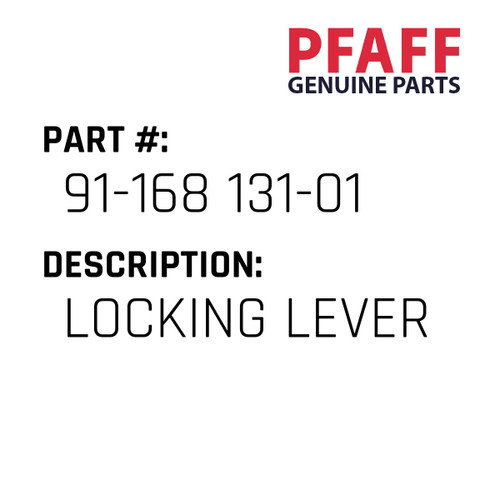 Locking Lever - Original Pfaff Spare Part Number 91-168 131-01