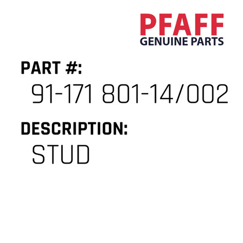 Stud - Original Pfaff Spare Part Number 91-171 801-14/002