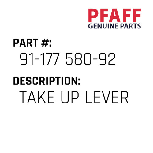Take Up Lever - Original Pfaff Spare Part Number 91-177 580-92