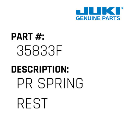 Pr Spring Rest - Juki #35833F Genuine Juki Part