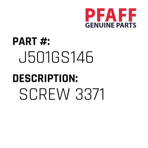 Screw 3371 - Original Pfaff Spare Part Number J501GS146