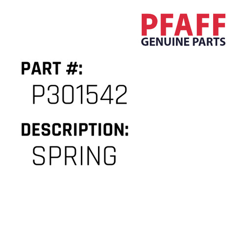 Spring - Original Pfaff Spare Part Number P301542