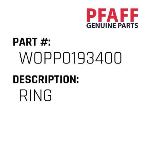 Ring - Original Pfaff Spare Part Number WOPP0193400