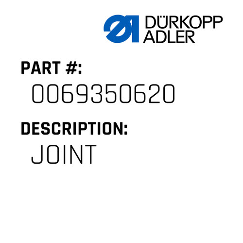 Joint For Dürkopp Adler Original Part Number 0069 350620
