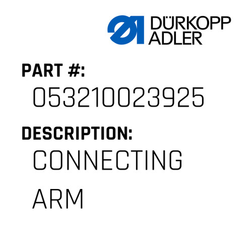 Connecting Arm For Dürkopp Adler Original Part Number 0532 10023925