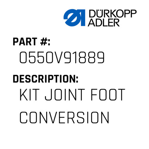 Kit Joint Foot Conversion For Dürkopp Adler Original Part Number 0550 V91889