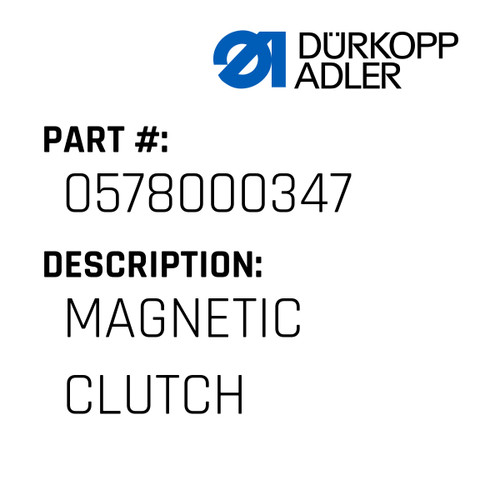 Magnetic Clutch For Dürkopp Adler Original Part Number 0578 000347