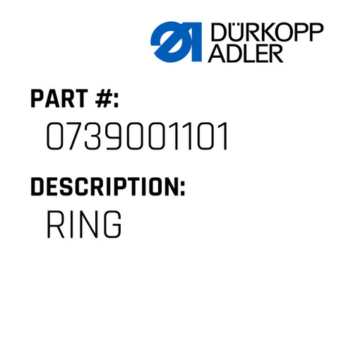 Ring For Dürkopp Adler Original Part Number 0739 001101