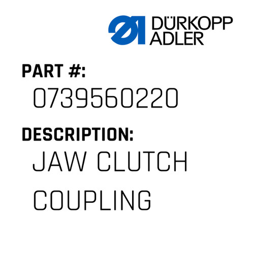 Jaw Clutch Coupling For Dürkopp Adler Original Part Number 0739 560220
