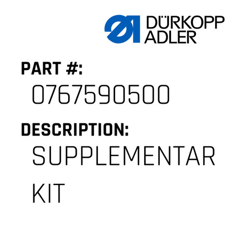 Supplementar Kit For Dürkopp Adler Original Part Number 0767 590500