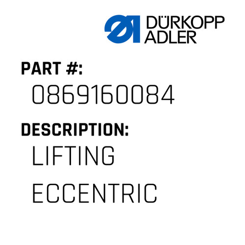 Lifting Eccentric For Dürkopp Adler Original Part Number 0869 160084