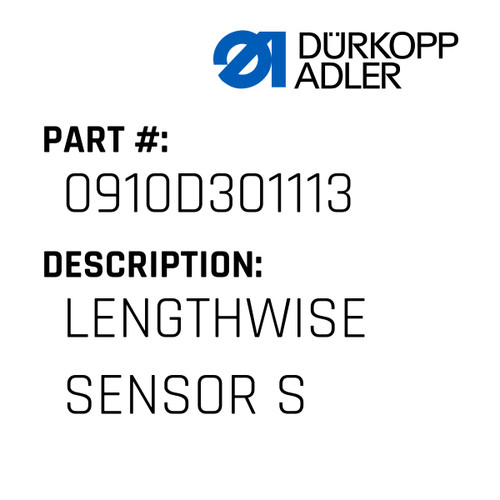Lengthwise Sensor S For Dürkopp Adler Original Part Number 0910 D301113