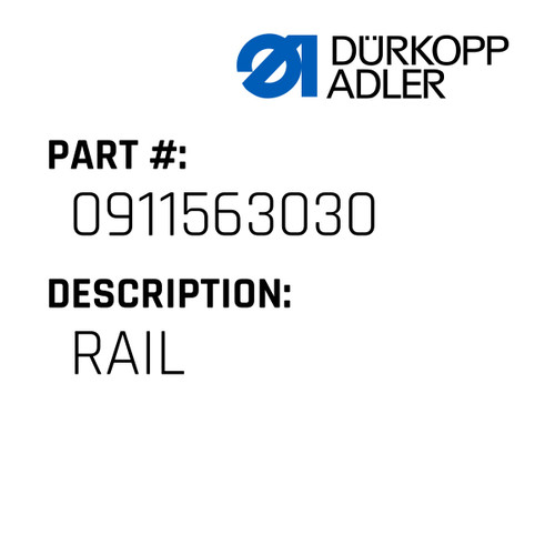 Rail For Dürkopp Adler Original Part Number 0911 563030