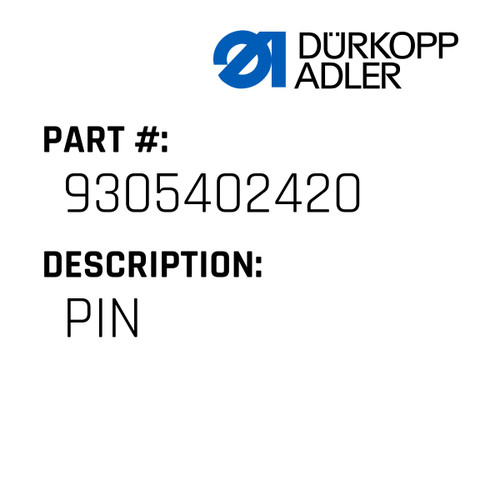 Pin For Dürkopp Adler Original Part Number 9305 402420
