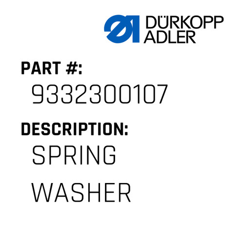 Spring Washer For Dürkopp Adler Original Part Number 9332 300107