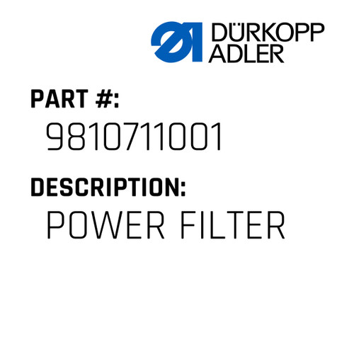 Power Filter For Dürkopp Adler Original Part Number 9810 711001