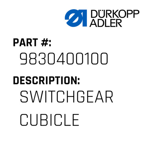 Switchgear Cubicle For Dürkopp Adler Original Part Number 9830 400100