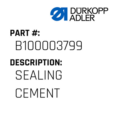 Sealing Cement For Dürkopp Adler Original Part Number B1000037.99