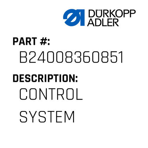 Control System For Dürkopp Adler Original Part Number B2400836.08.51