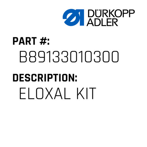 Eloxal Kit For Dürkopp Adler Original Part Number B89.13301.03.00