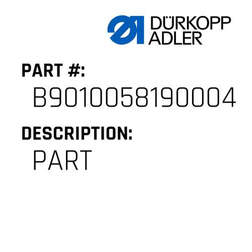 Part For Dürkopp Adler Original Part Number B90.10058.19.00.04