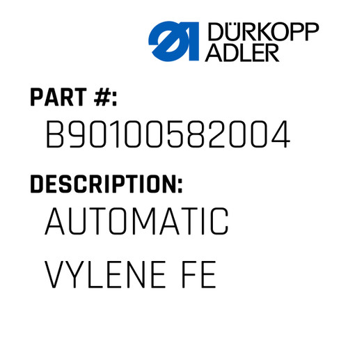 Automatic Vylene Fe For Dürkopp Adler Original Part Number B90.10058.20.04