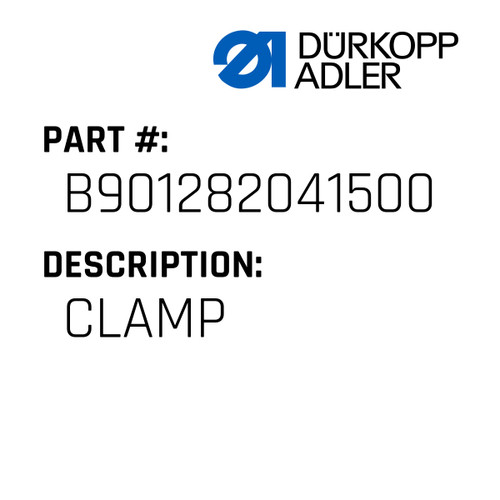 Clamp For Dürkopp Adler Original Part Number B90.128204.15.00
