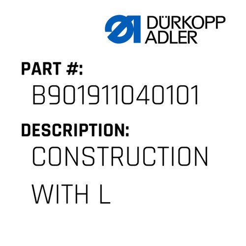Construction With L For Dürkopp Adler Original Part Number B90.191104.01.01