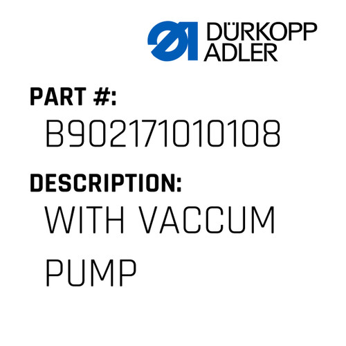 With Vaccum Pump For Dürkopp Adler Original Part Number B90.217101.01.08