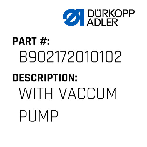 With Vaccum Pump For Dürkopp Adler Original Part Number B90.217201.01.02