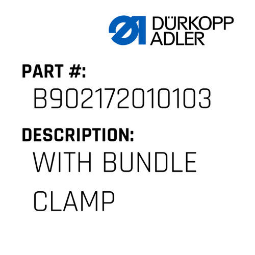With Bundle Clamp For Dürkopp Adler Original Part Number B90.217201.01.03