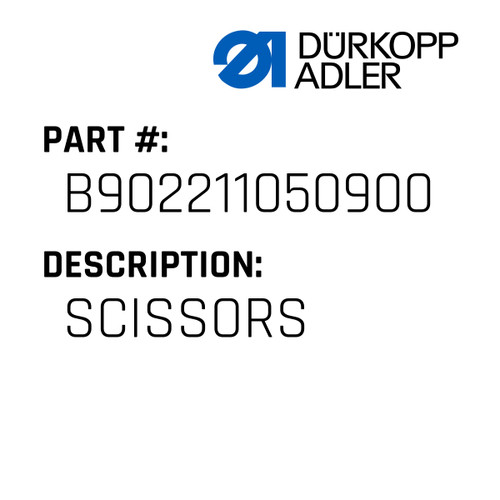 Scissors For Dürkopp Adler Original Part Number B90.221105.09.00