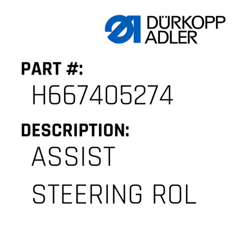 Assist Steering Rol For Dürkopp Adler Original Part Number H667 405274