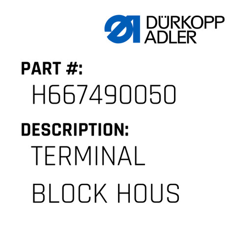 Terminal Block Hous For Dürkopp Adler Original Part Number H667 490050