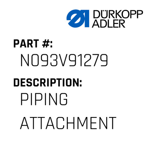 Piping Attachment For Dürkopp Adler Original Part Number N093 V91279