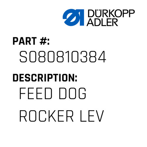 Feed Dog Rocker Lev For Dürkopp Adler Original Part Number S080 810384