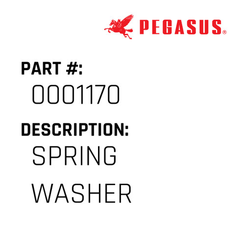 Spring Washer Part Number 000117000009 for Pegasus Sewing Machine Model EX5200 Series