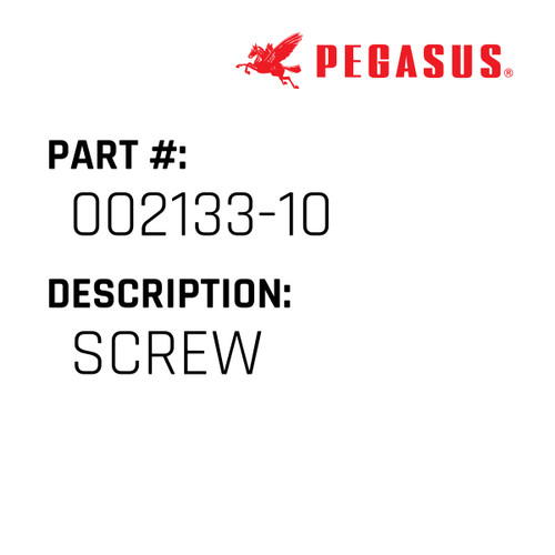 Screw Part Number 002133-10009 for Pegasus Sewing Machine Model DC-1 Series