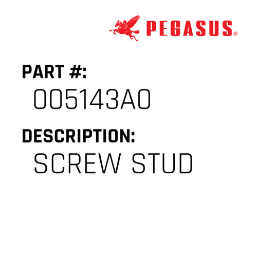Screw Stud Part Number 005143A00009 for Pegasus Sewing Machine Model ETS32 Series