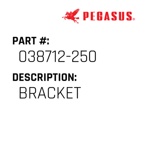 Bracket Part Number 038712-25009 for Pegasus Sewing Machine Model S52 Series