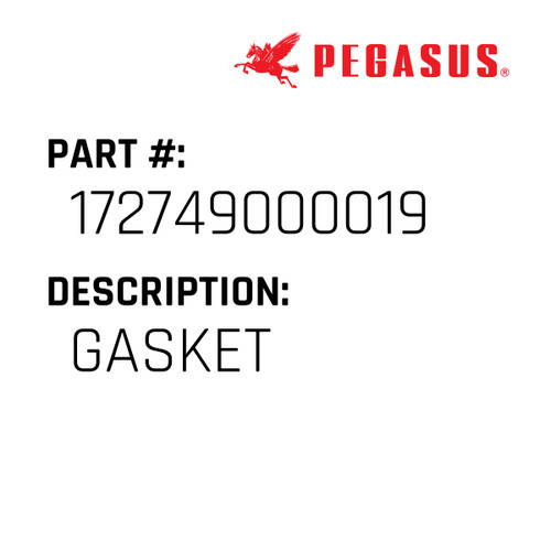 Gasket Part Number 172749000019 for Pegasus Sewing Machine Model TM625 Series