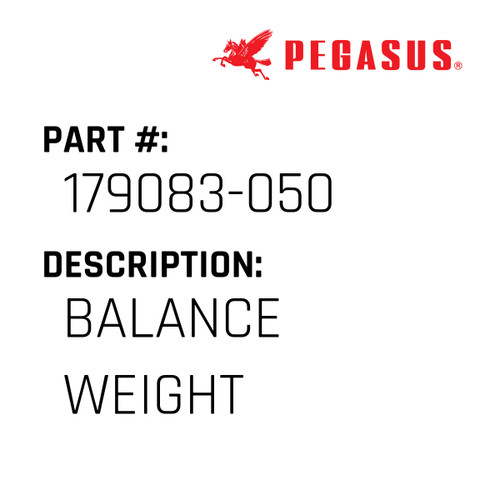 Balance Weight Part Number 179083-05009 for Pegasus Sewing Machine Model S52 Series